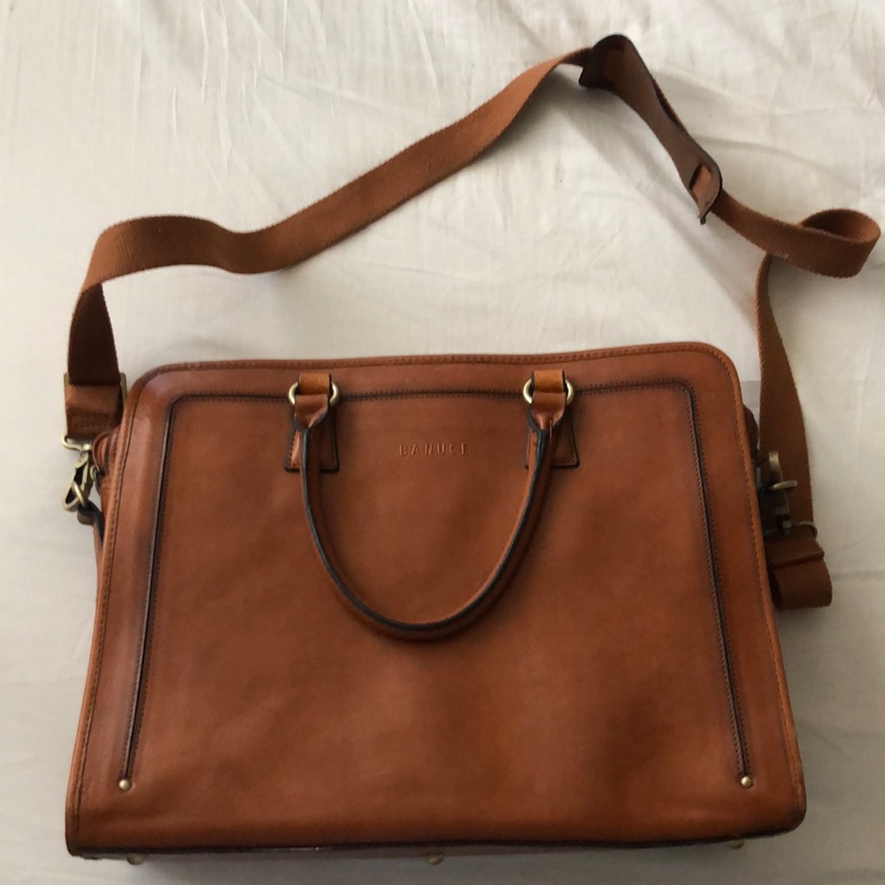 Banuce Leather Messenger 14/15 Laptop Case